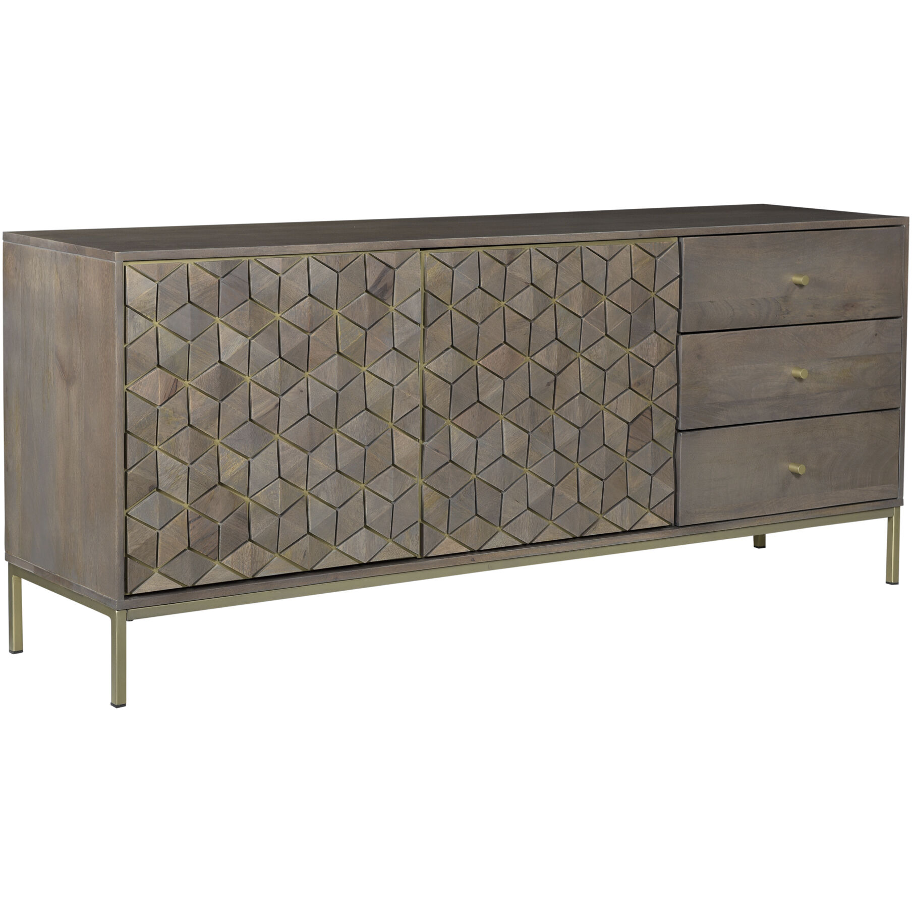Corolla 71 X 16 inch Grey Sideboard