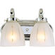 Traditional Brass 2 Light 12 inch Polished Chrome Bath Sconce Wall Light