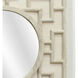 Finbar 40 X 40 inch White with Bleached White Wood and Mirror Wall Mirror