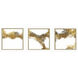 Cloudbreak White and Brown and Metallic Framed Art