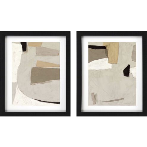 Geometrics Collection Beige Framed Art