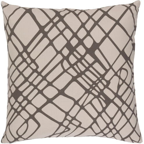 Somerset 18 X 18 inch Camel and White Throw Pillow
