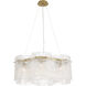 Brookstreet 6 Light 29.5 inch Legacy Brass Pendant Ceiling Light in Clear Handmade Glass