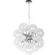 Comet 6 Light 20 inch Clear with Polished Chrome Chandelier Ceiling Light