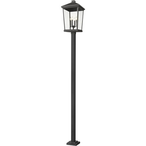 Beacon 4 Light 124.5 inch Black Outdoor Post Mounted Fixture