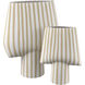 Hawking 12 X 9 inch Vase in White with Beige