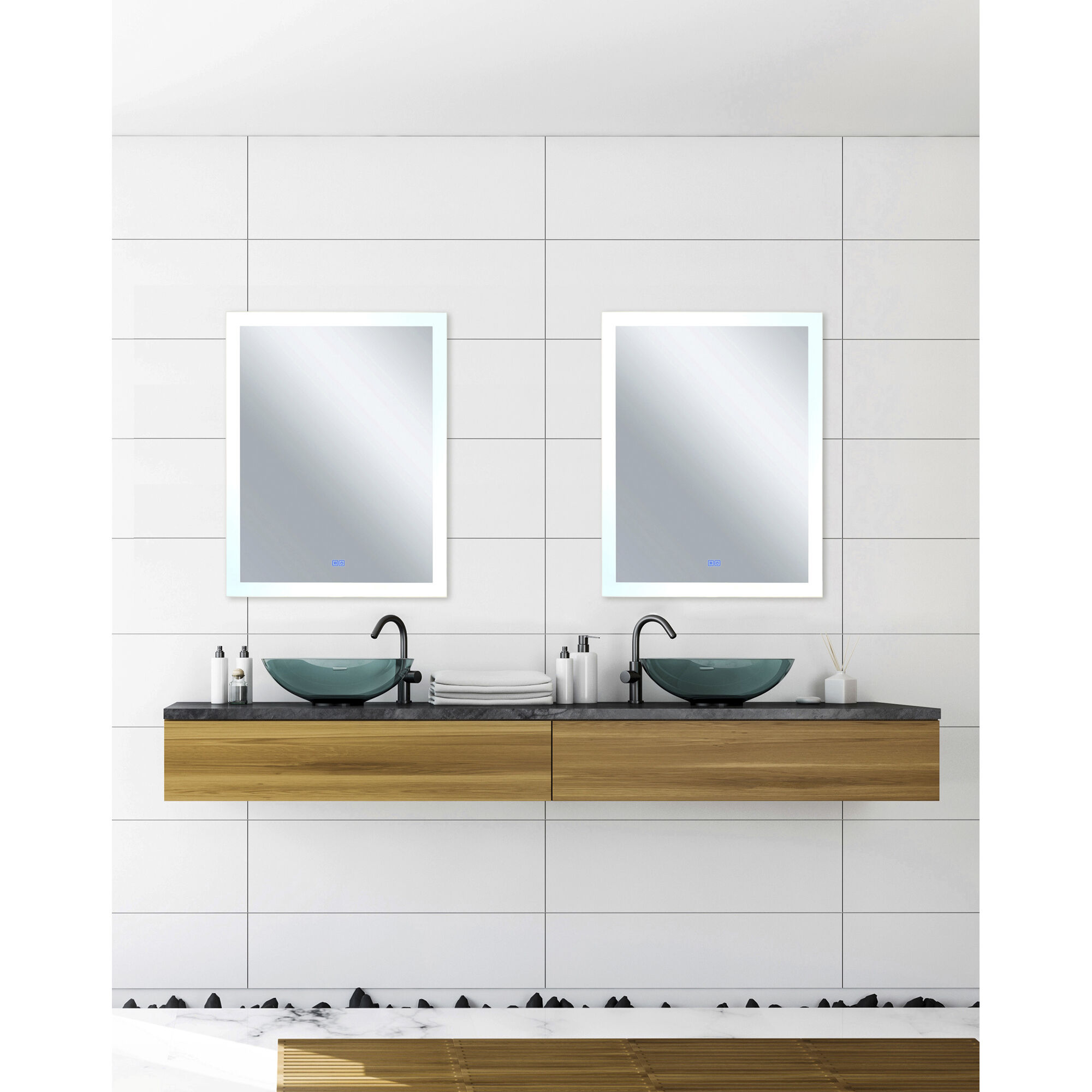 Abigail 40 X 31.5 inch Matte White Mirror, Rectangle