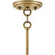 Clarke 1 Light 16.25 inch Lacquered Dark Brass with Dark Matte Grey Indoor Chandelier Ceiling Light