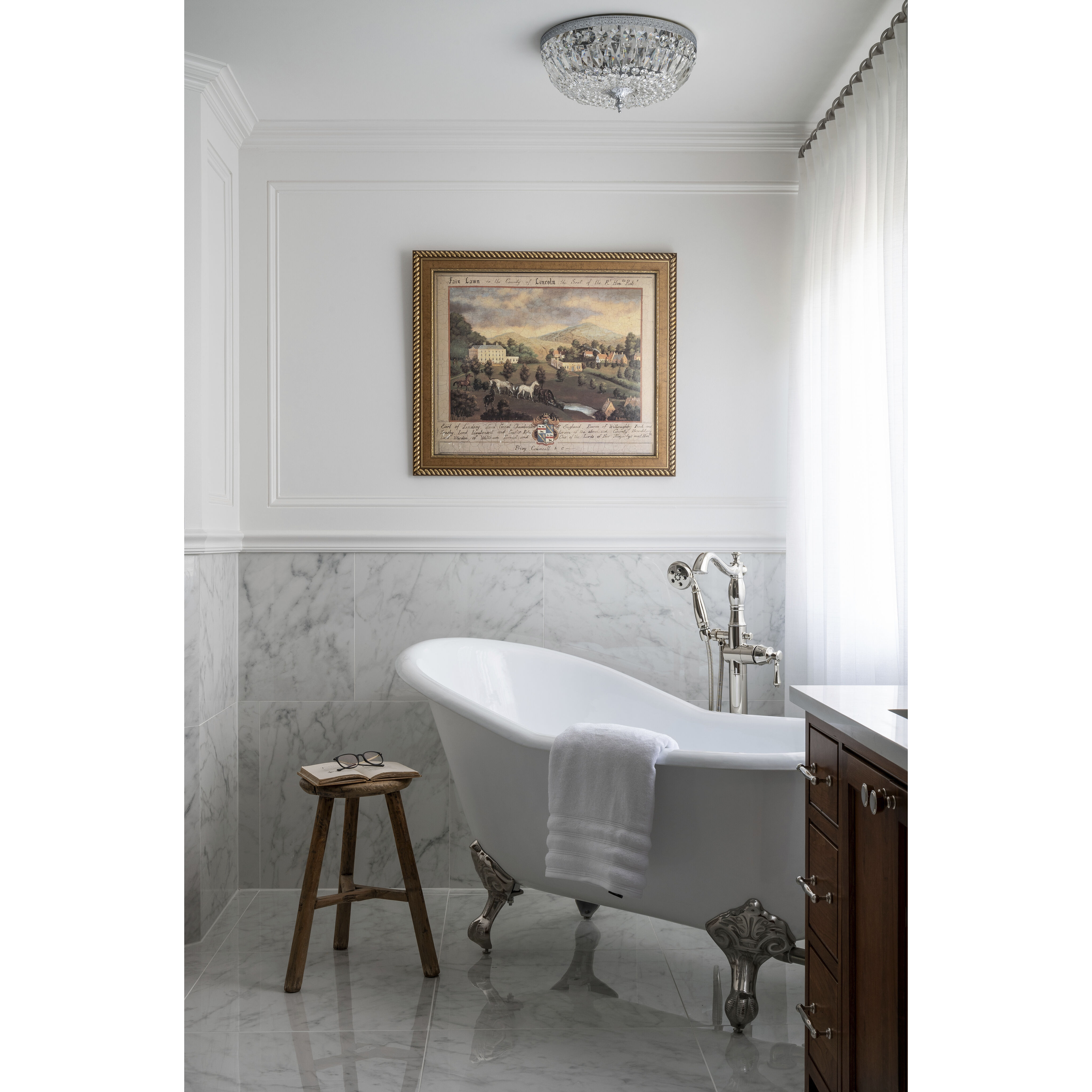 Waltham 3 Light 12 inch Polished Chrome Flush Ceiling Light in Clear Hand Cut