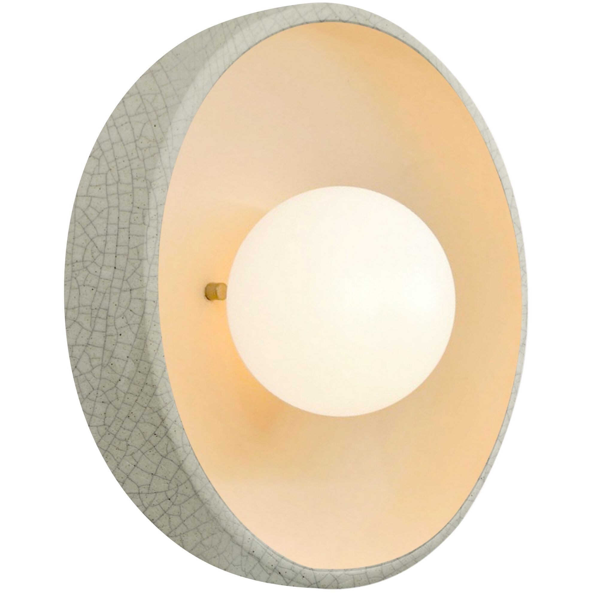 Ambiance Collection - Coupe Wall Sconce Wall Light in Celadon Green Crackle, Form+Finish+Function