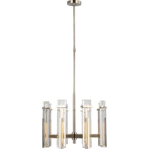 Ian K. Fowler Malik LED 24 inch Polished Nickel Chandelier Ceiling Light in Clear Glass, Medium
