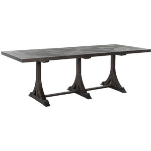 Adams 94 X 39 inch Cerused Forest Black Dining Table