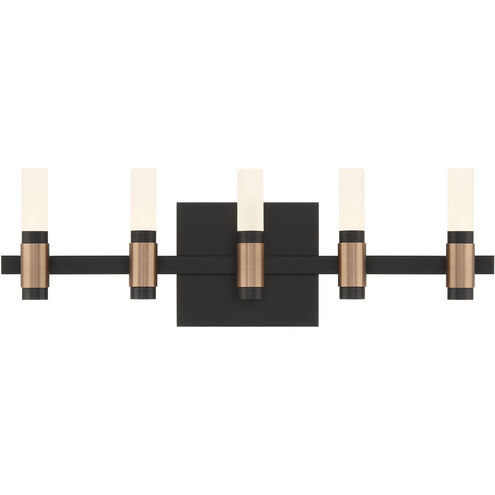 Albany LED 20 inch Brass and Black Vanity Light Wall Light