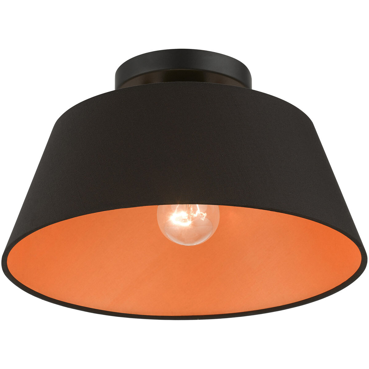 Palma 1 Light 13 inch Black Semi-Flush Mount Ceiling Light
