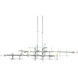 Grid 6 Light 53.6 inch Vintage Platinum Pendant Ceiling Light - Open Box