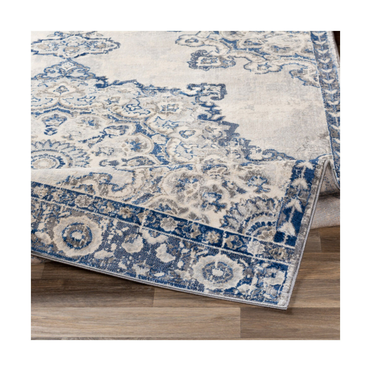 Monaco 36 X 24 inch Navy/Medium Gray/Cream/Silver Gray/Khaki Rugs in 2 x 3