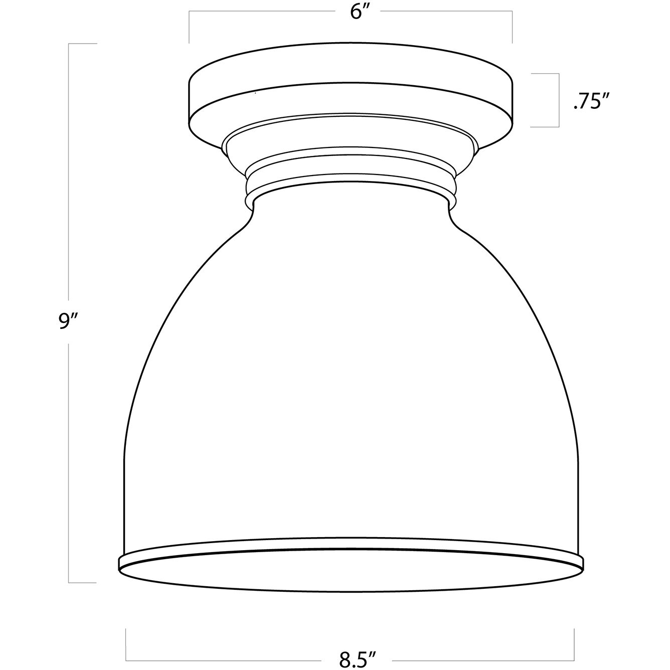 Pantry 1 Light 9 inch Polished Nickel Flush Mount Ceiling Light