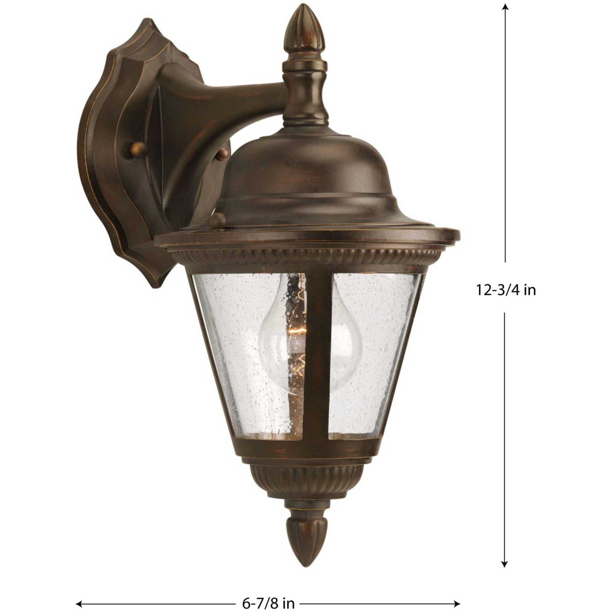 Marcellus 1 Light 13 inch Antique Bronze Outdoor Wall Lantern, Small