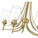 Joliet 5 Light 25 inch Burnished Brass Chandelier Ceiling Light