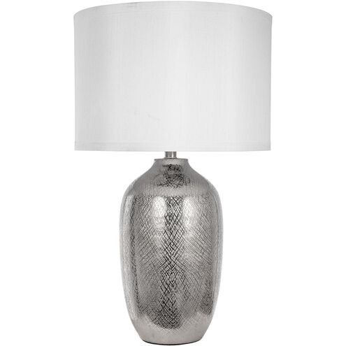 Anita 25.5 inch 40.00 watt Nickel/White Table Lamp Portable Light