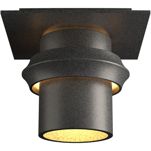 Twilight 1 Light 6 inch Coastal Natural Iron Outdoor Semi-Flush, Small