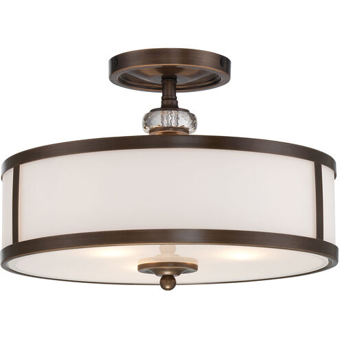 Thorndale 3 Light 15 inch Dark Noble Bronze Semi Flush Mount Ceiling Light