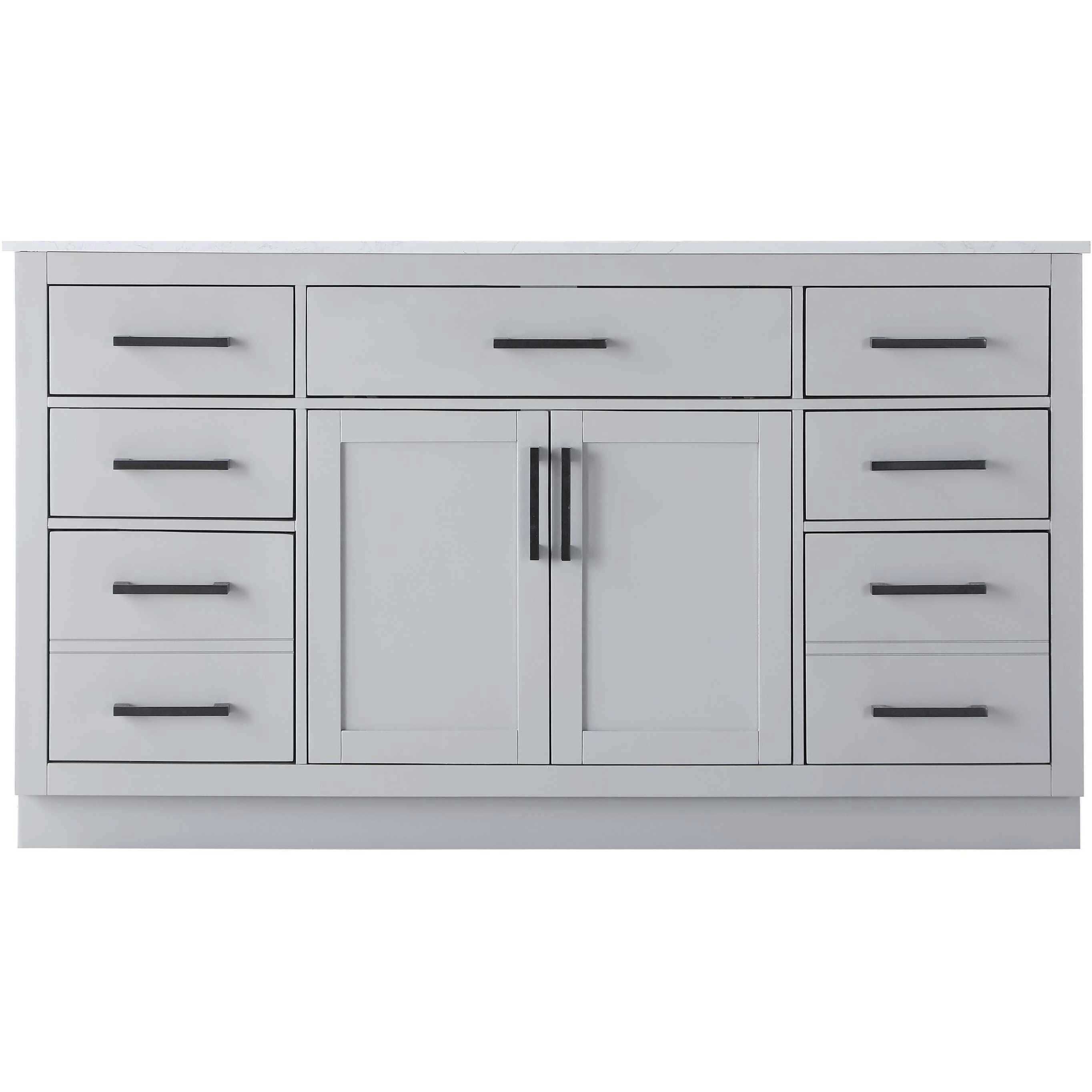 Alden 60 X 35 inch Grey Bathroom Vanity Cabinet