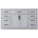 Alden 60 X 35 inch Grey Bathroom Vanity Cabinet