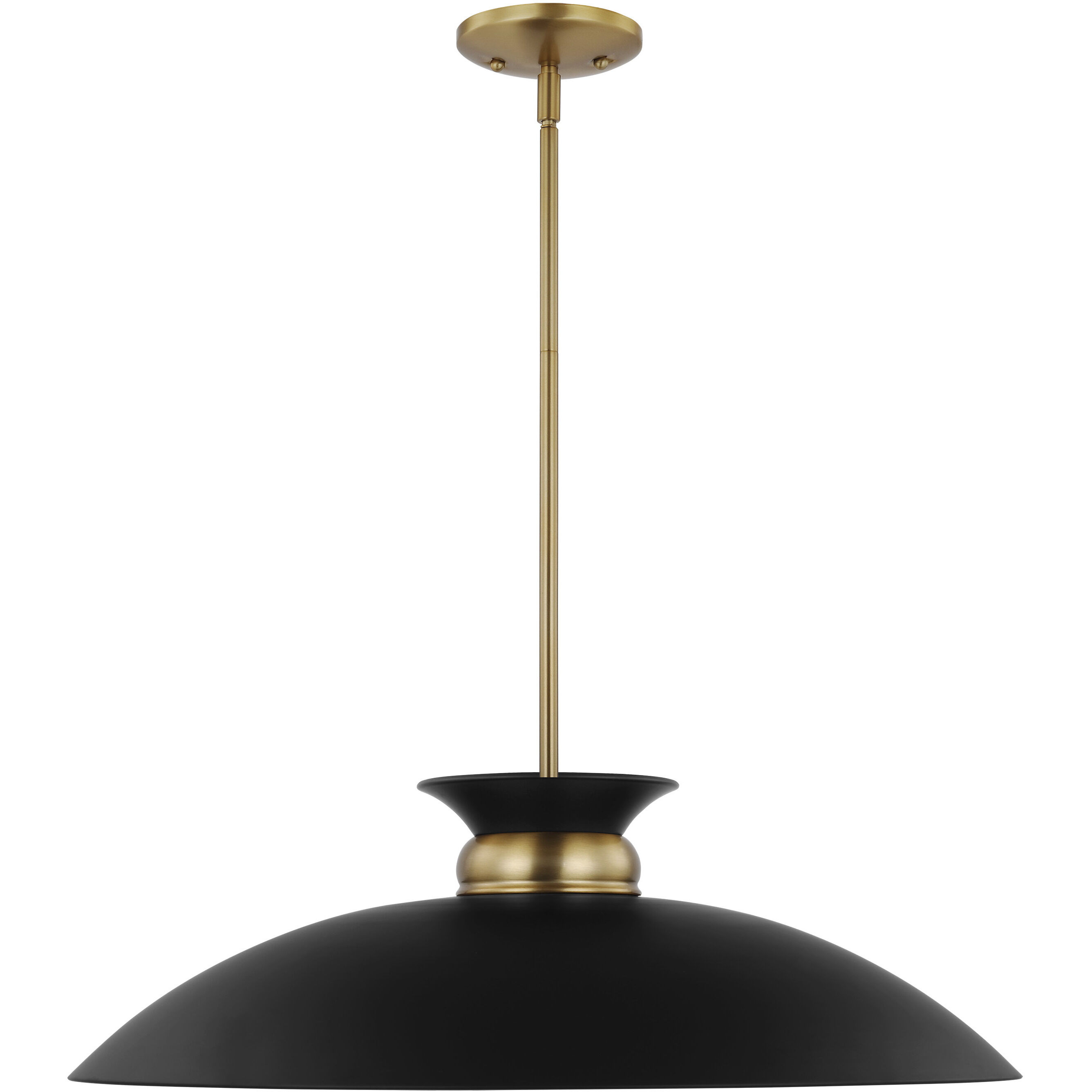 Perkins 1 Light 24 inch Matte Black/Burnished Brass Pendant Ceiling Light