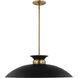 Perkins 1 Light 24 inch Matte Black/Burnished Brass Pendant Ceiling Light