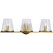 Valentine 24 inch Vintage Brass Vanity Wall Light
