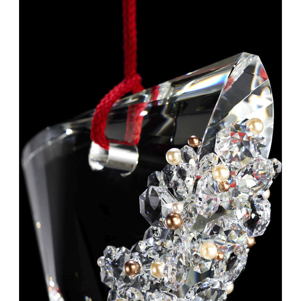 Forever Addesion LED 4 inch Polished Chrome Pendant Ceiling Light in Red Rope, Red Rope