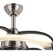 Galileo 22 inch Satin Nickel and Black with Matte Black Blades Ceiling Fan
