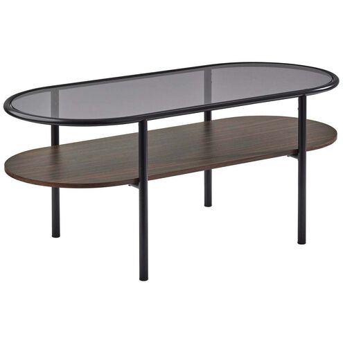 Gavin 39 X 17 inch Black and Walnut Coffee Table