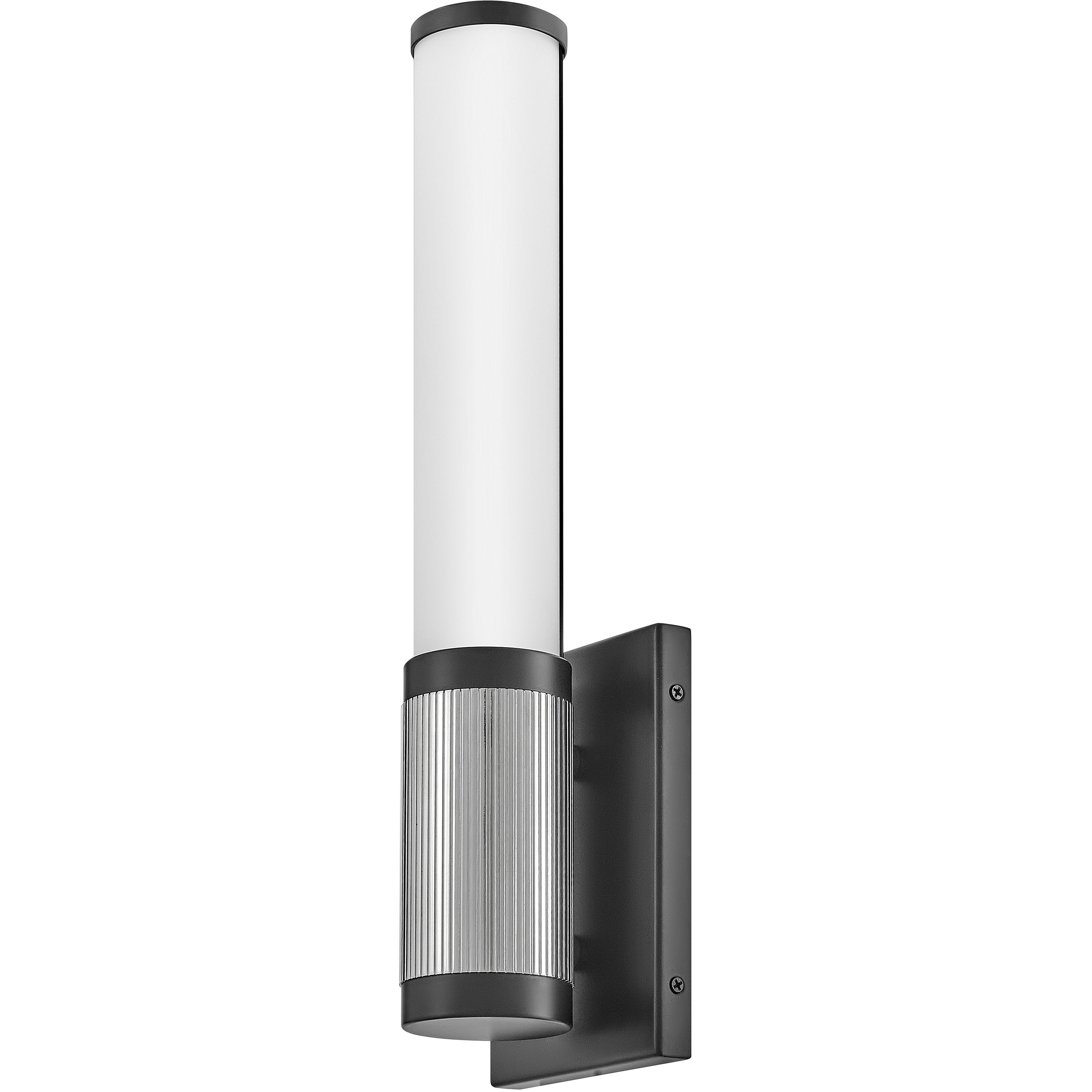 Zevi LED 5 inch Black with Chrome Vanity Light Wall Light, Vertical