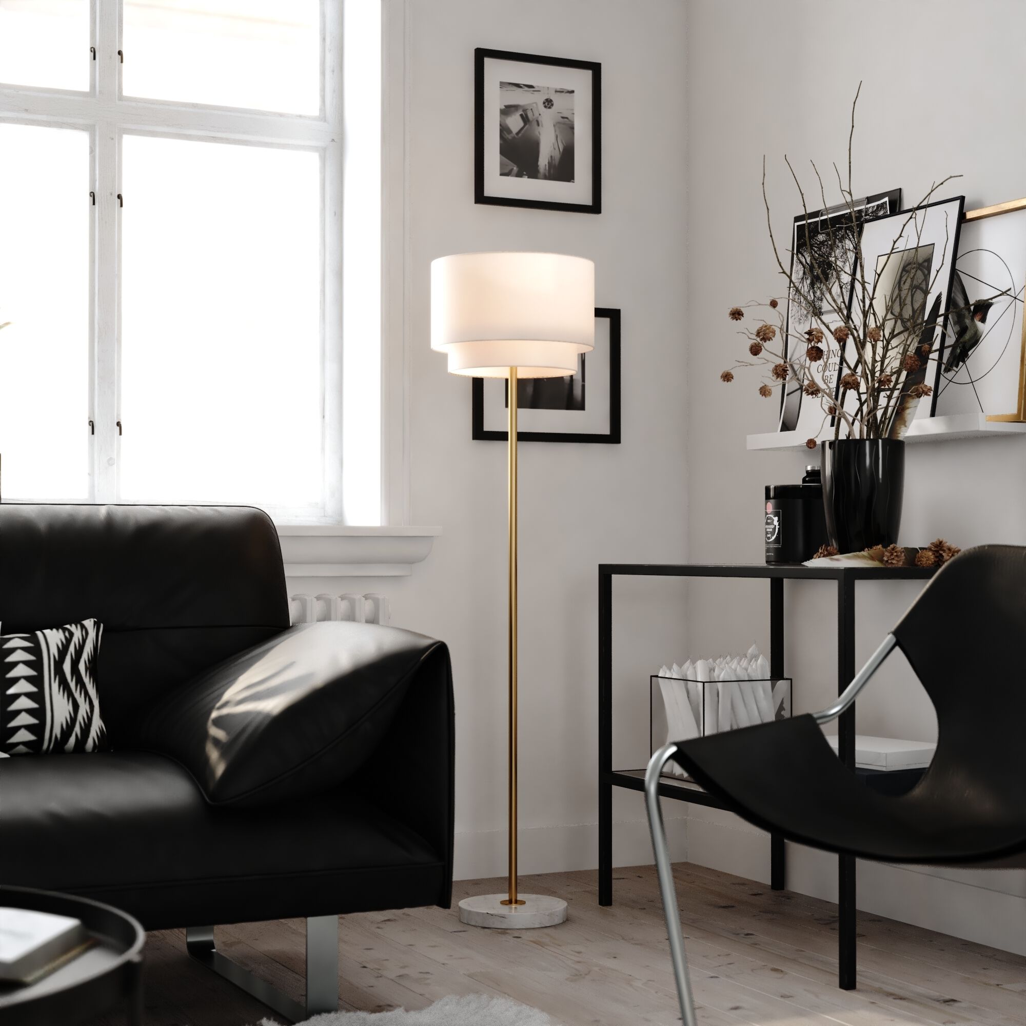 Burnaby 62.5 inch 100.00 watt Matte Brass Floor Lamp Portable Light