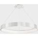 Corso LED 43 inch Brushed Aluminum Pendant Ceiling Light in 43in, dweLED 