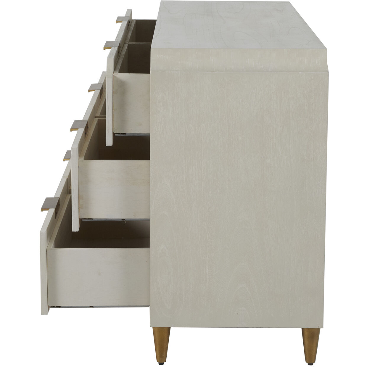 Chiri Cerused White / Stained Gold Chest