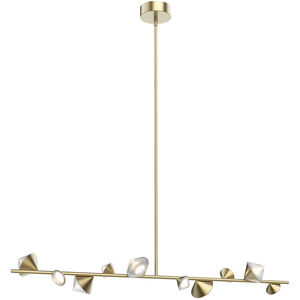Geode 51.25 inch Brushed Gold Linear Pendant Ceiling Light