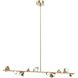 Geode 51.25 inch Brushed Gold Linear Pendant Ceiling Light