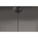 Half Moon LED 11.75 inch Black Single Pendant Ceiling Light