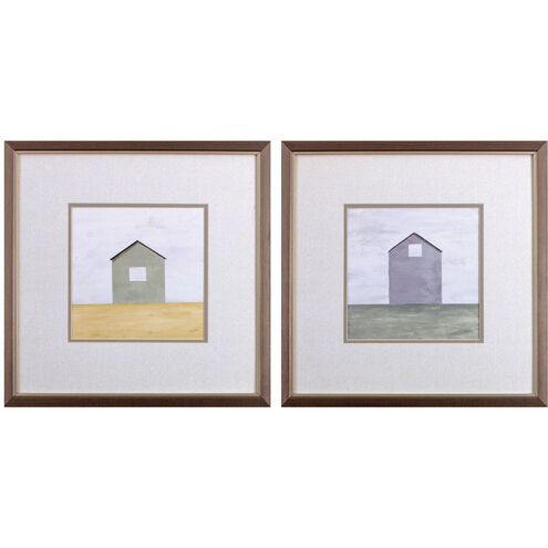 Farmhouse Collection Green Framed Art