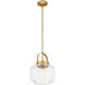 Wickglow 1 Light 11 inch Legacy Brass Pendant Ceiling Light