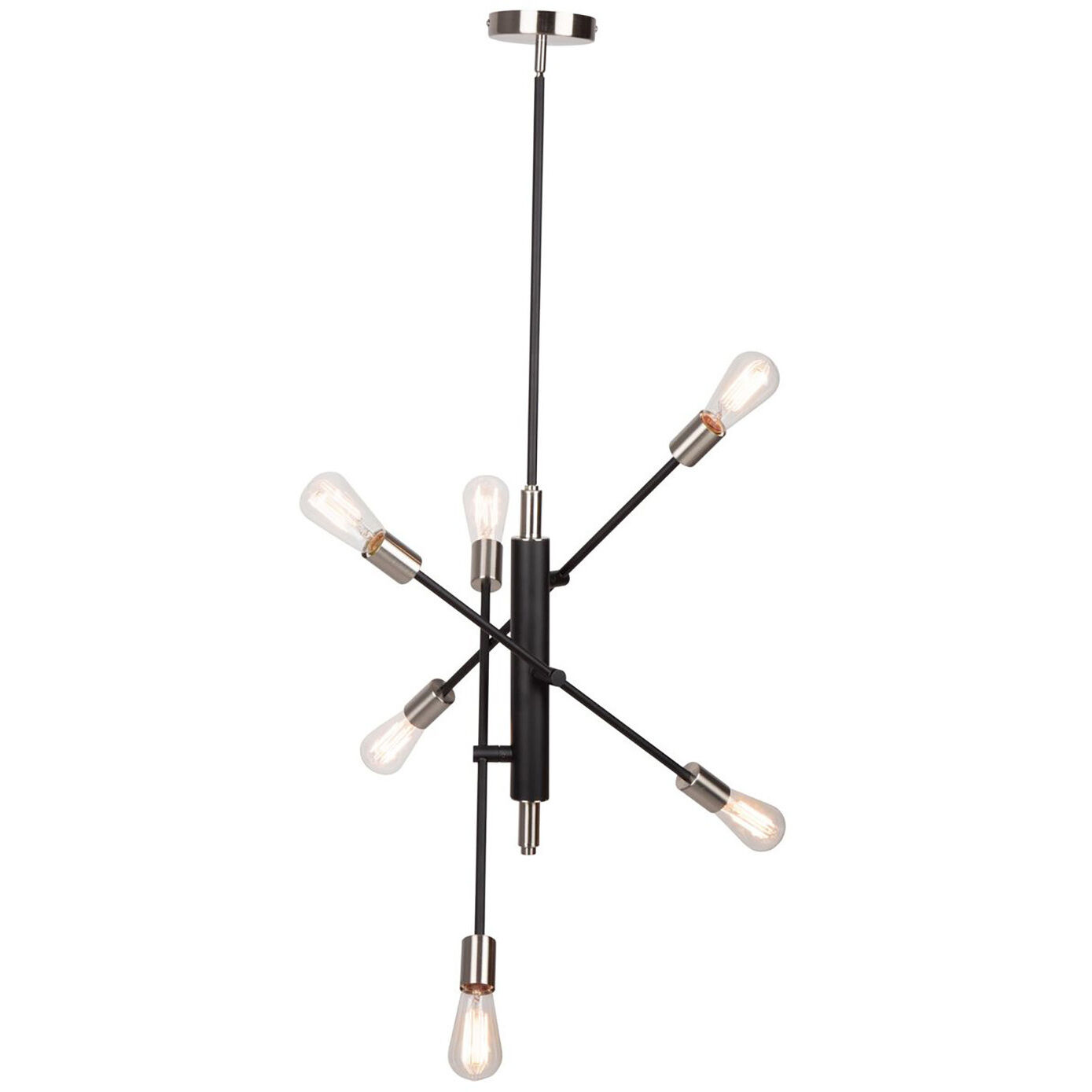 Truro LED 22 inch Black and Brushed Nickel Pendant Ceiling Light