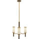 Paulino 3 Light 18 inch Opal Chandelier Ceiling Light