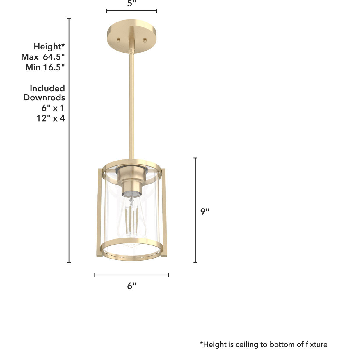 Astwood 1 Light 6 inch Alturas Gold Pendant Ceiling Light