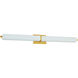 Contemporary LED 39 inch Aged Brass Vanity Light Wall Light