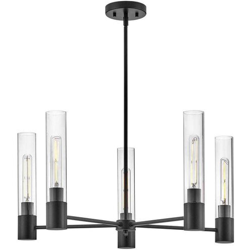 Shea LED 28 inch Black Chandelier Ceiling Light