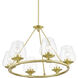 Willow 6 Light 26 inch Satin Brass Chandelier Ceiling Light