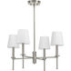 Elara 4 Light 23 inch Brushed Nickel Chandelier Ceiling Light